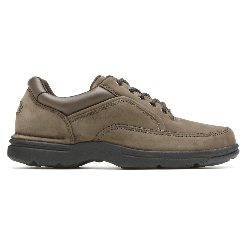 Rockport Men's Ridgefield Eureka Walking Shoes - Chocolate - USA (4210EGFTX)